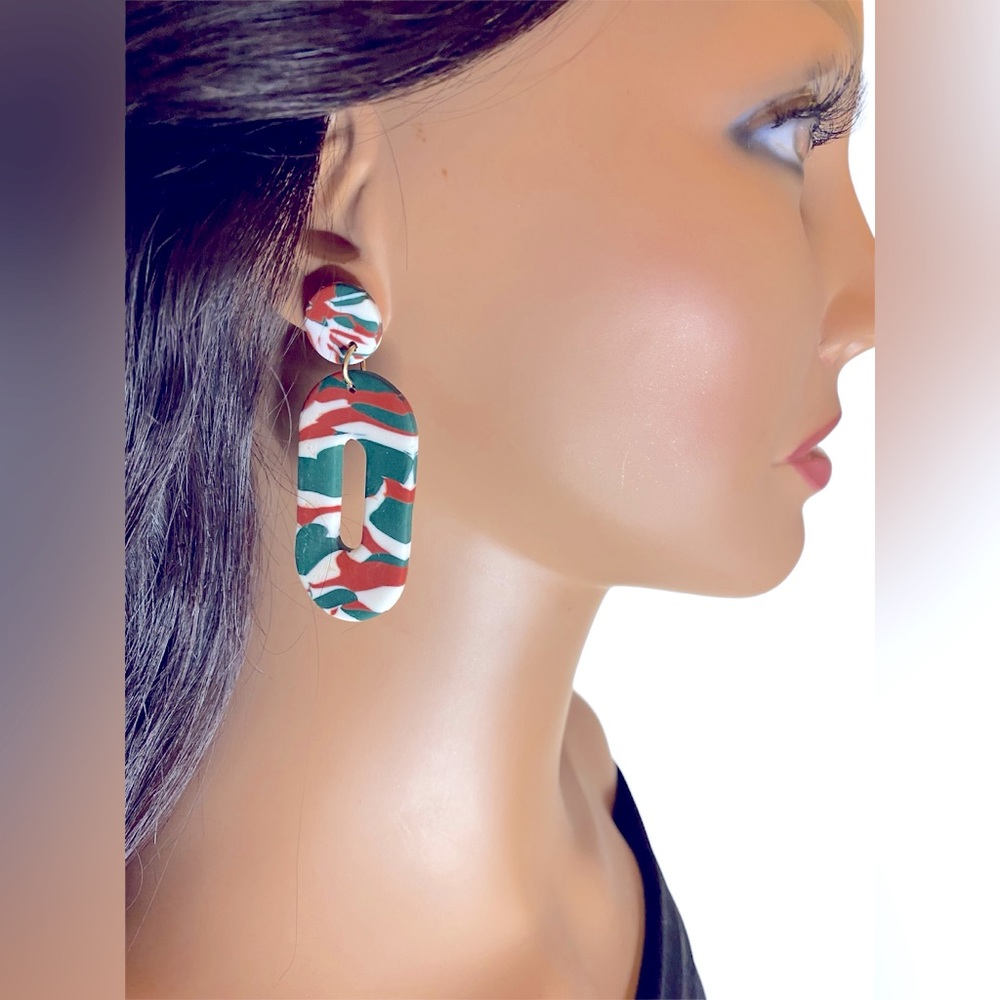 🌺Polymer Clay Dangle Earrings